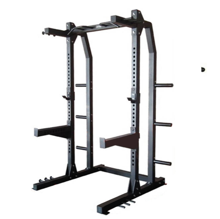 1441 Fitness Heavy Duty Semi Commercial Half Cage Squat Rack with Pull Up Bar J611