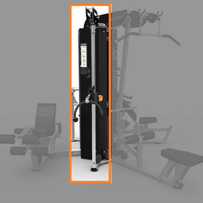 Impulse Fitness, 3 Station Gym Es3000+Es3000Opt Hi-Lo Opt 200 X 3, Silver & Black