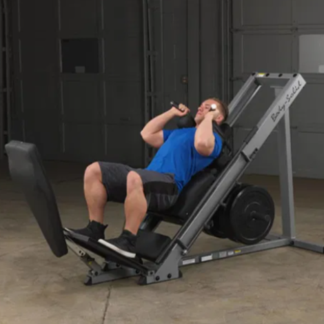 Body-Solid GLPH1100 Leg Press & Hack Squat Machine – Grey/Black | Lower Body Strength Trainer