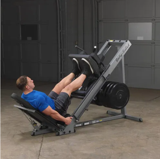 Body-Solid GLPH1100 Leg Press & Hack Squat Machine – Grey/Black | Lower Body Strength Trainer