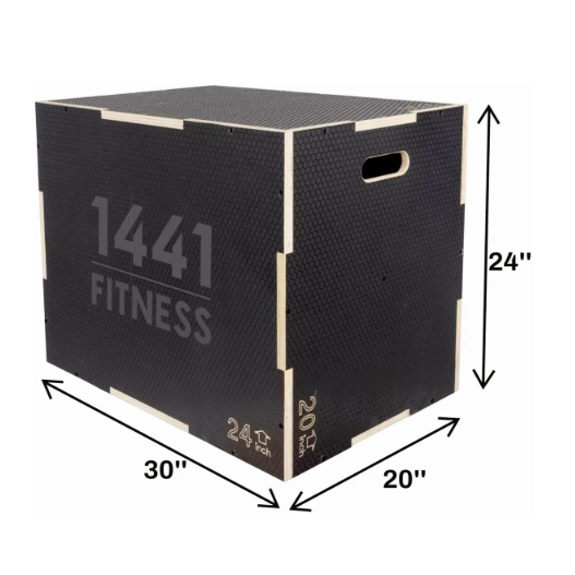 1441 Fitness 3 IN 1 Plyobox Wooden - Matt Black