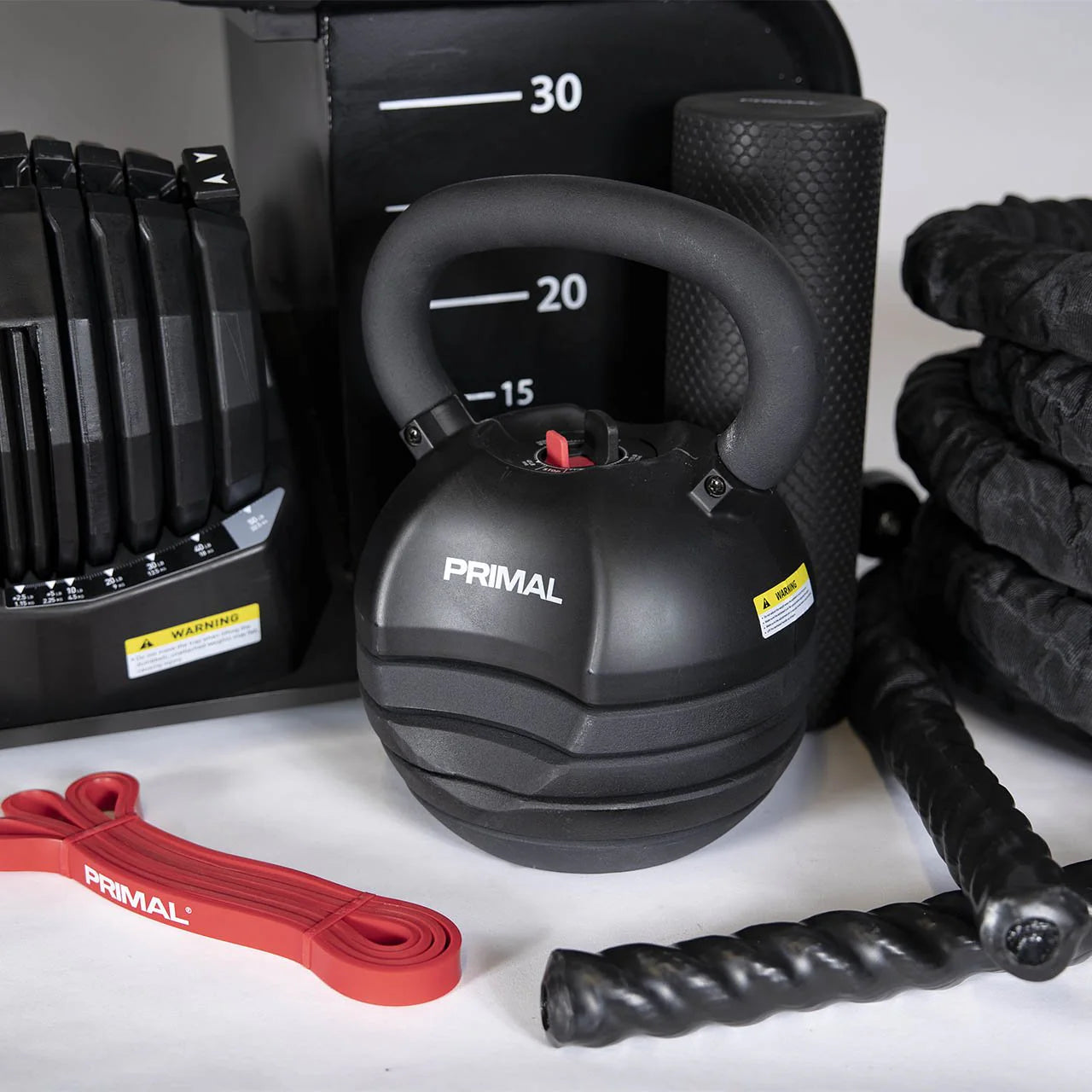 Primal Strength Home HIIT Bench Package with Dumbbells & Accessories