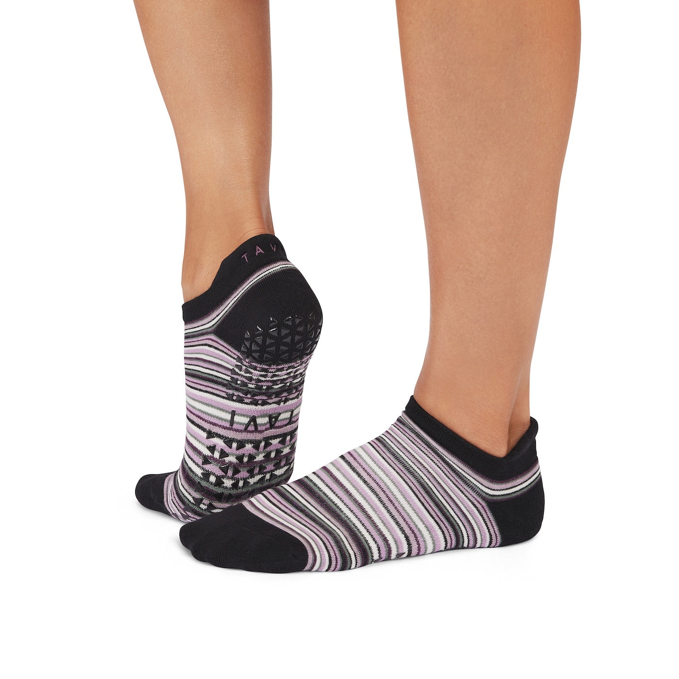 Tavi Savvy Grip Socks Fig Stripe