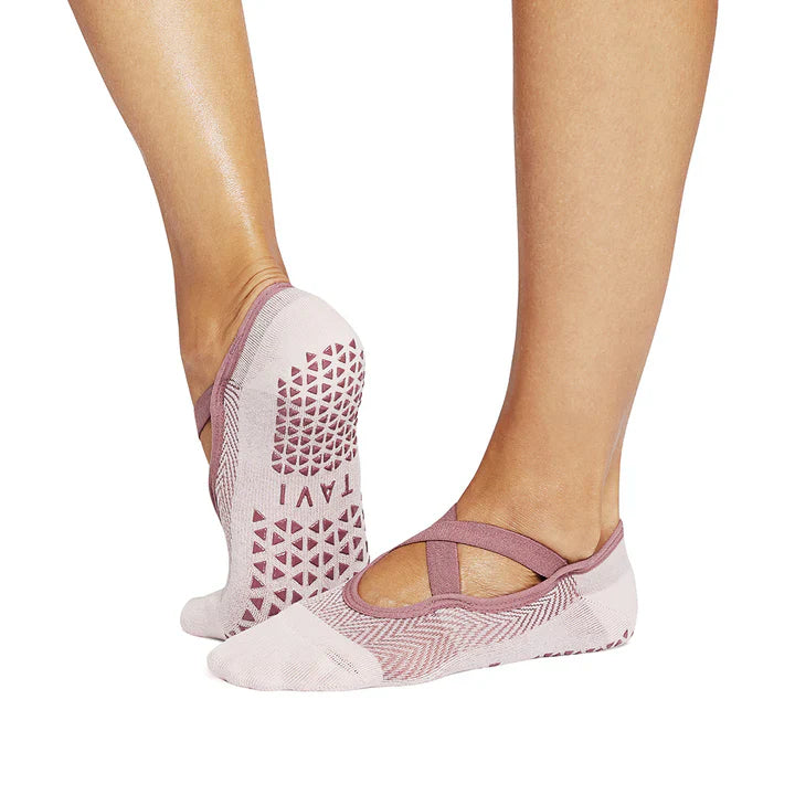 Tavi Chloe Grip Socks Soft Blush