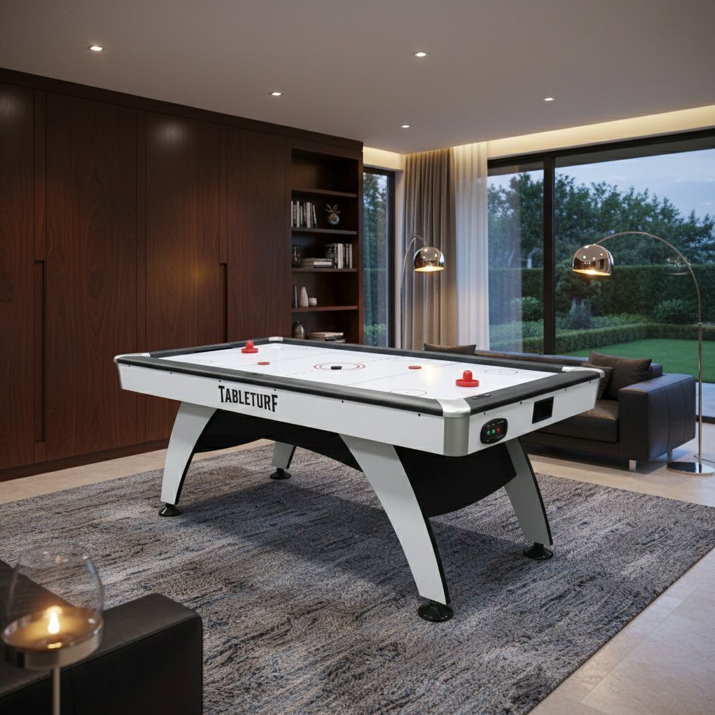 TableTurf Air Rush 7 Feet Air Hockey Table | White Gloss
