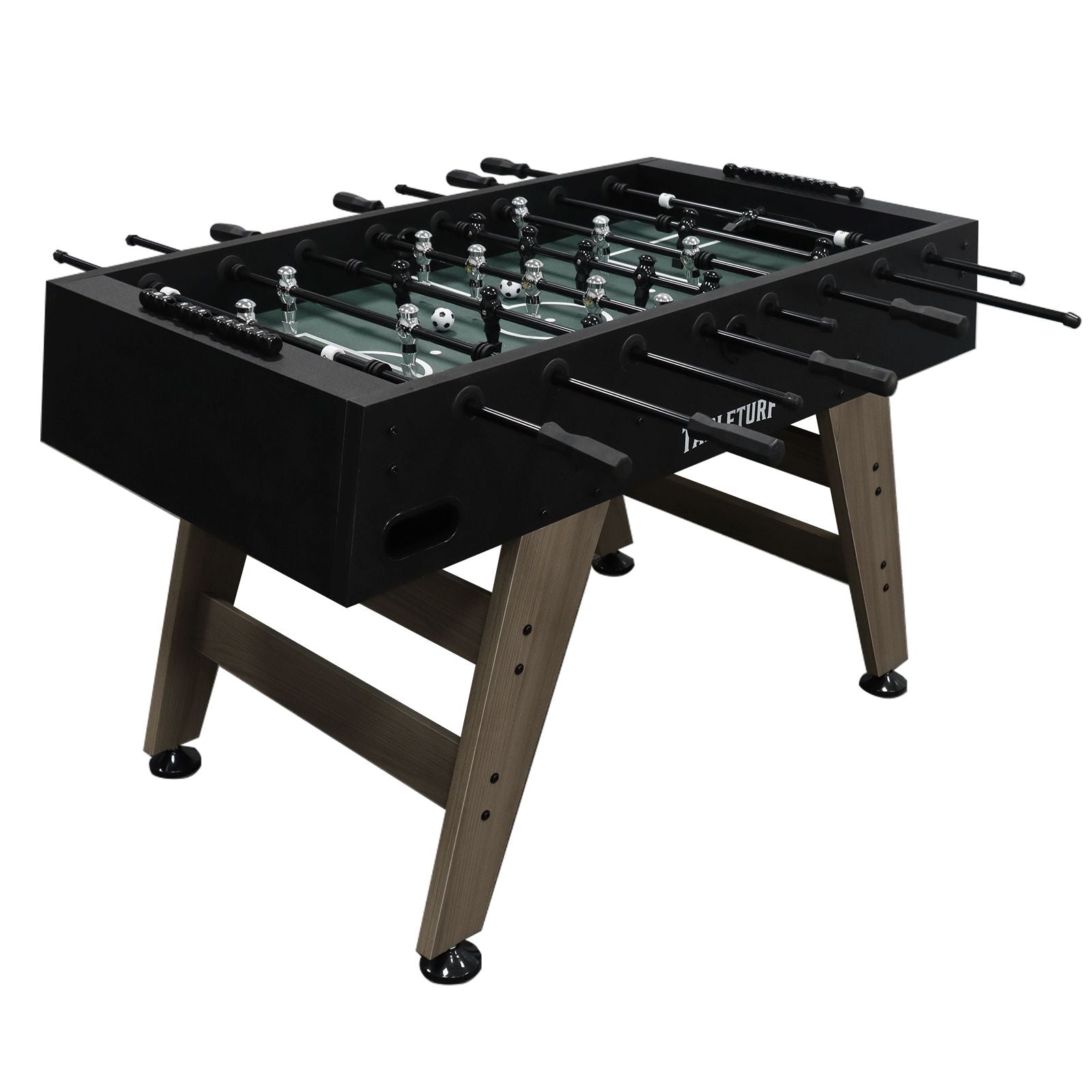 TableTurf Goal Pro Foosball Table with Dual Ball Return | 5 Feet Black