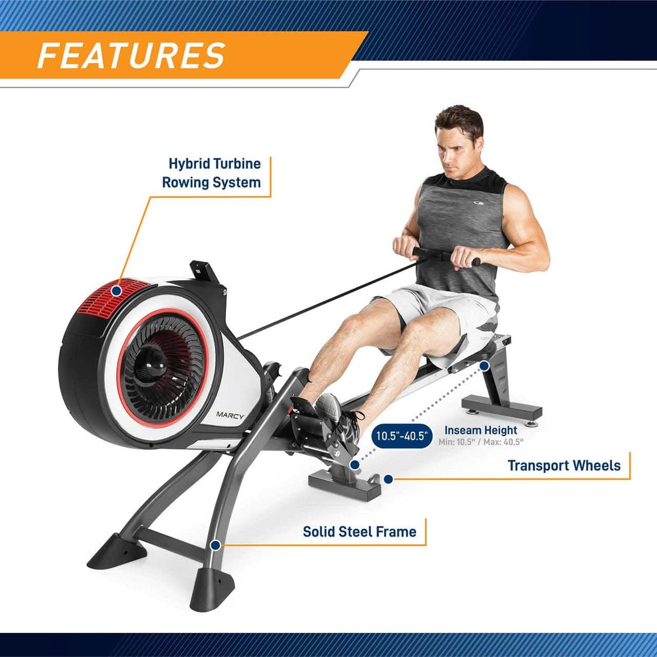 Marcy Turbine Rower | NS-6050RE