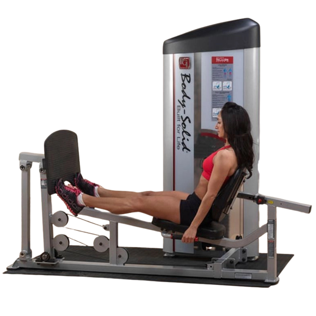 Body-Solid PC2 Leg Press & Calf Raise Machine with 210lb Stack | Lower Body Gym Equipment