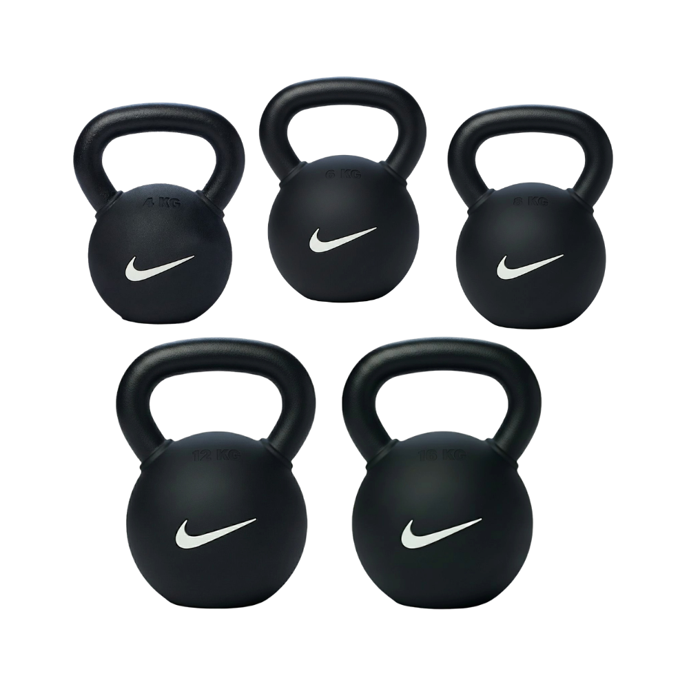 Nike Kettlebell Set 4–16 Kg (5 Pieces) – Cast Iron, Rubber Coated or Grind Options