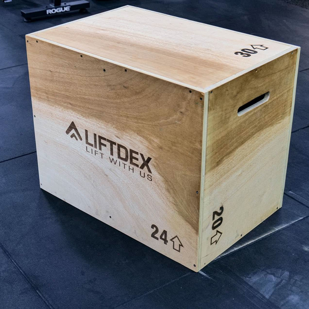 Liftdex Wooden Plyo Box: 3 Heights (20", 24", 30") | 30Kg | Uae Made | Strength Training