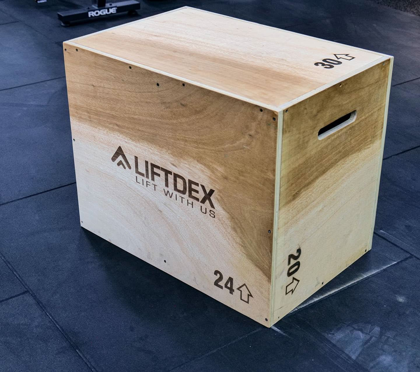 Liftdex Wooden Plyo Box: 3 Heights (20", 24", 30") | 30Kg | Uae Made | Strength Training