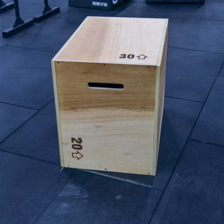 Liftdex Wooden Plyo Box: 3 Heights (20", 24", 30") | 30Kg | Uae Made | Strength Training