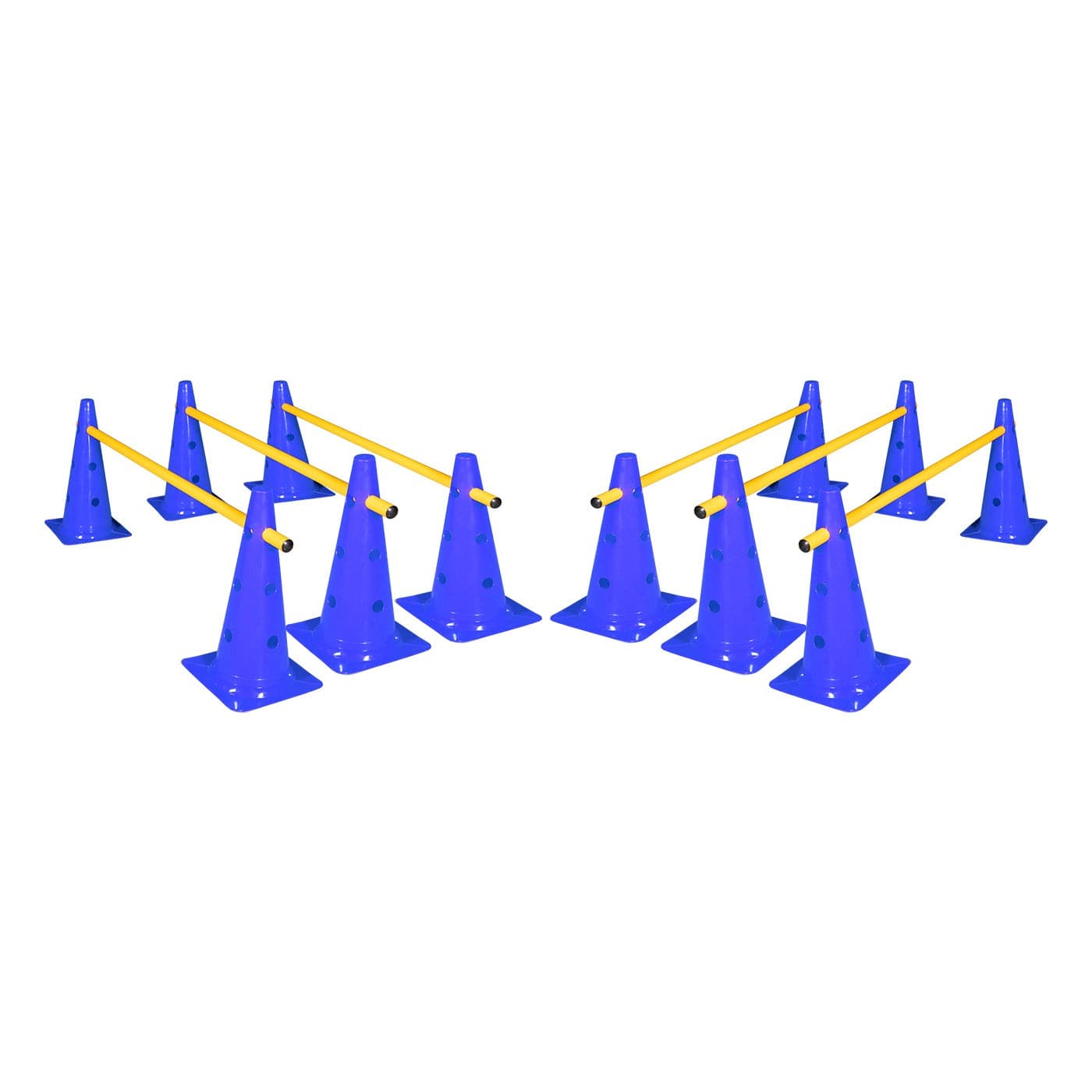DS Cone Hurdle Set - 15" (12 Cones, 6 Poles) - Athletix.ae