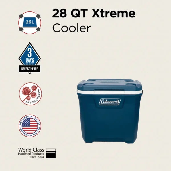 Coleman Xtreme Cooler, Wheeled, 28Qt/26L