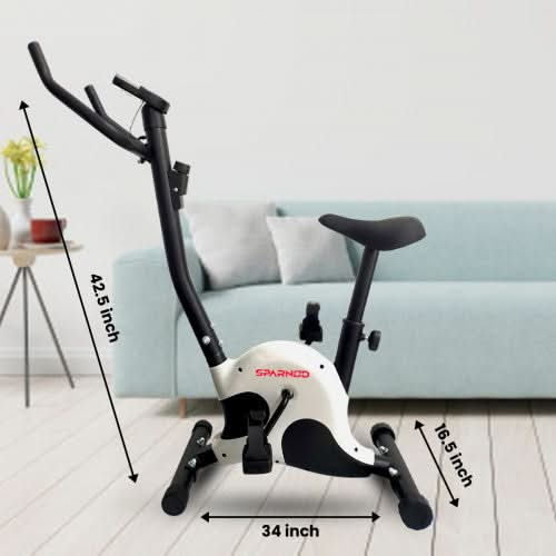 Sparnod Fitness Upright Exercise Bike For Home Use With Lcd Display, SUB-50