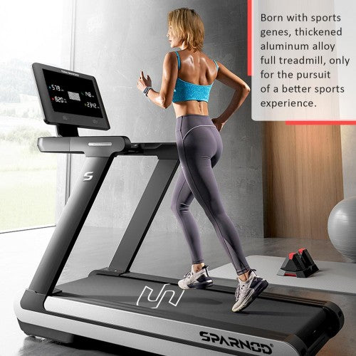 Sparnod Fitness, 5 Hp Continuous AC Motorized Automatic Walking and Running Treadmill, STC-5575