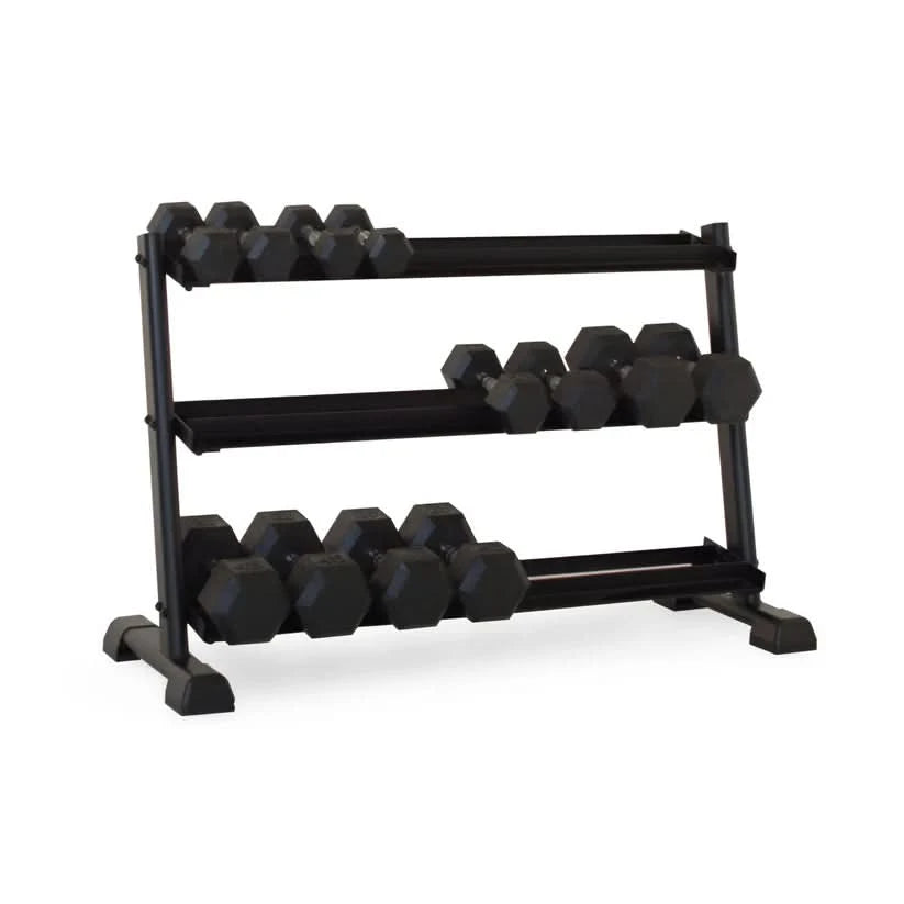 Inspire Fitness 3 Tier Dumbbell Rack – Heavy-Duty Dumbbell Storage Rack