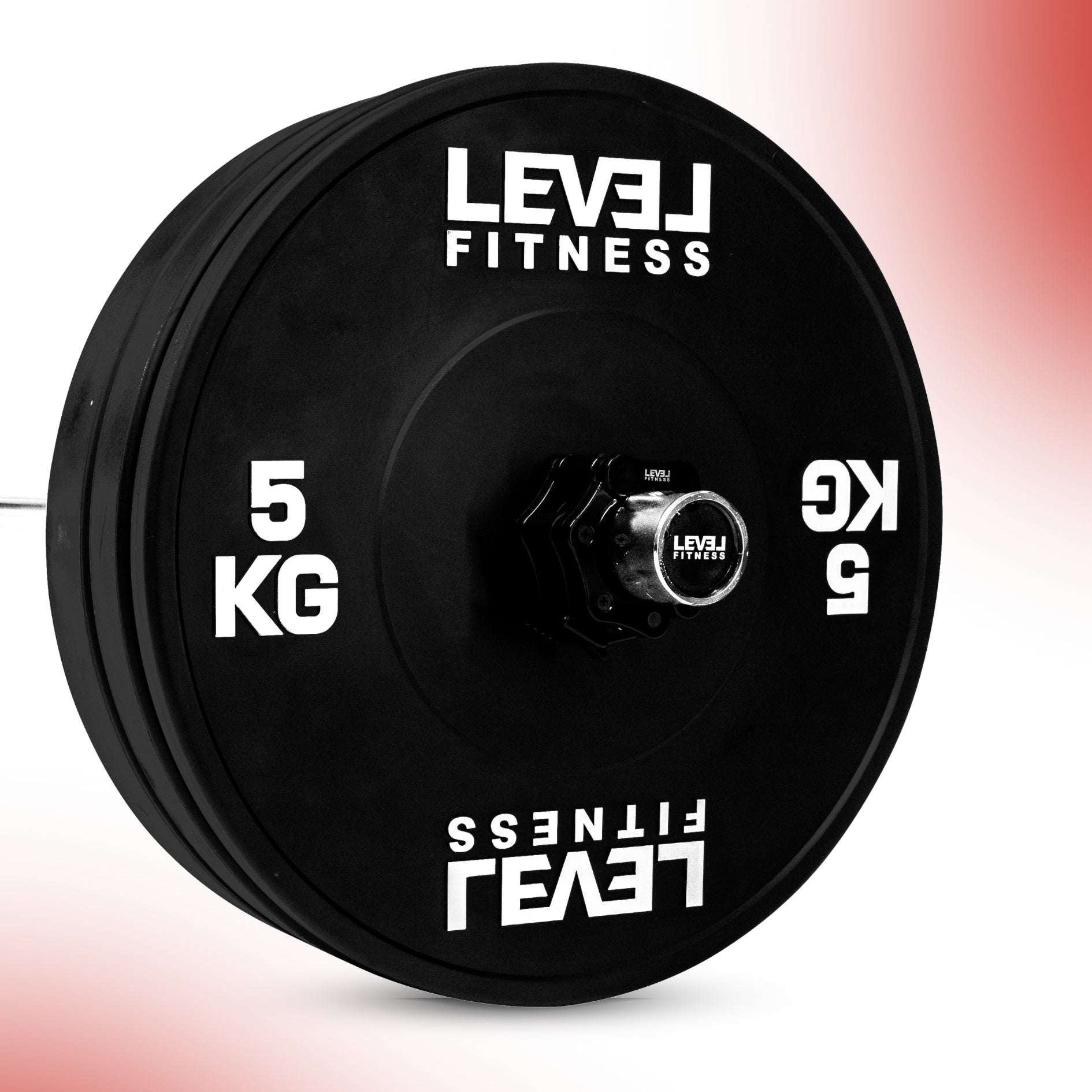 Level Fitness Black Rubber Olympic Bumper Plates - 5 to 25 KG | Per Piece