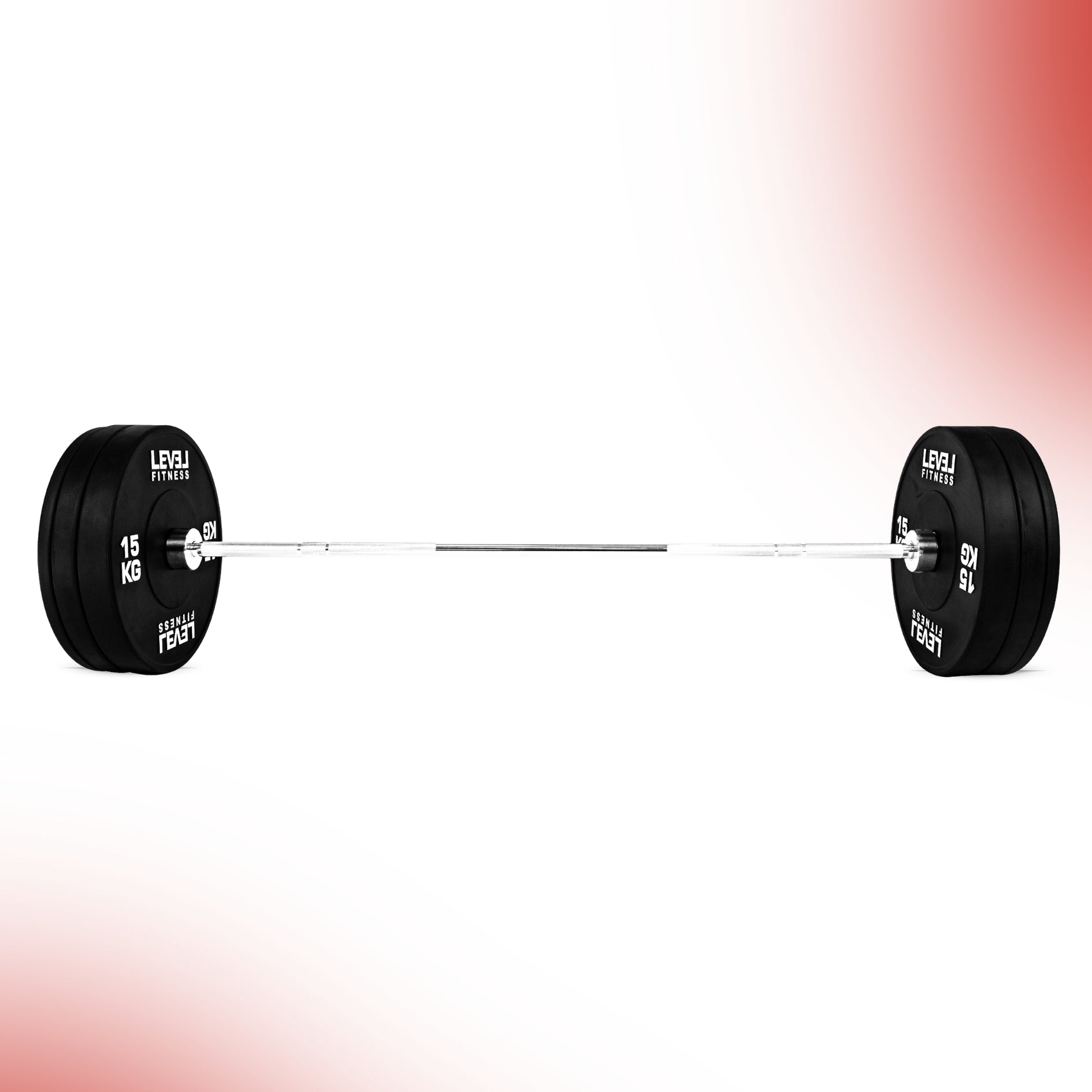 Level Fitness Black Rubber Olympic Bumper Plates - 5 to 25 KG | Per Piece