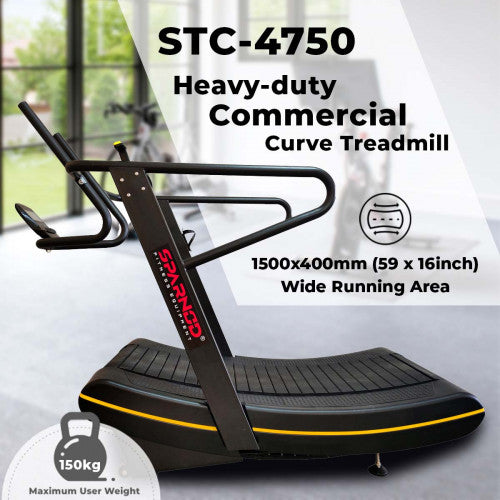 Sparnod Fitness, Heavy-Duty Commercial Curve Treadmill, STC-4750