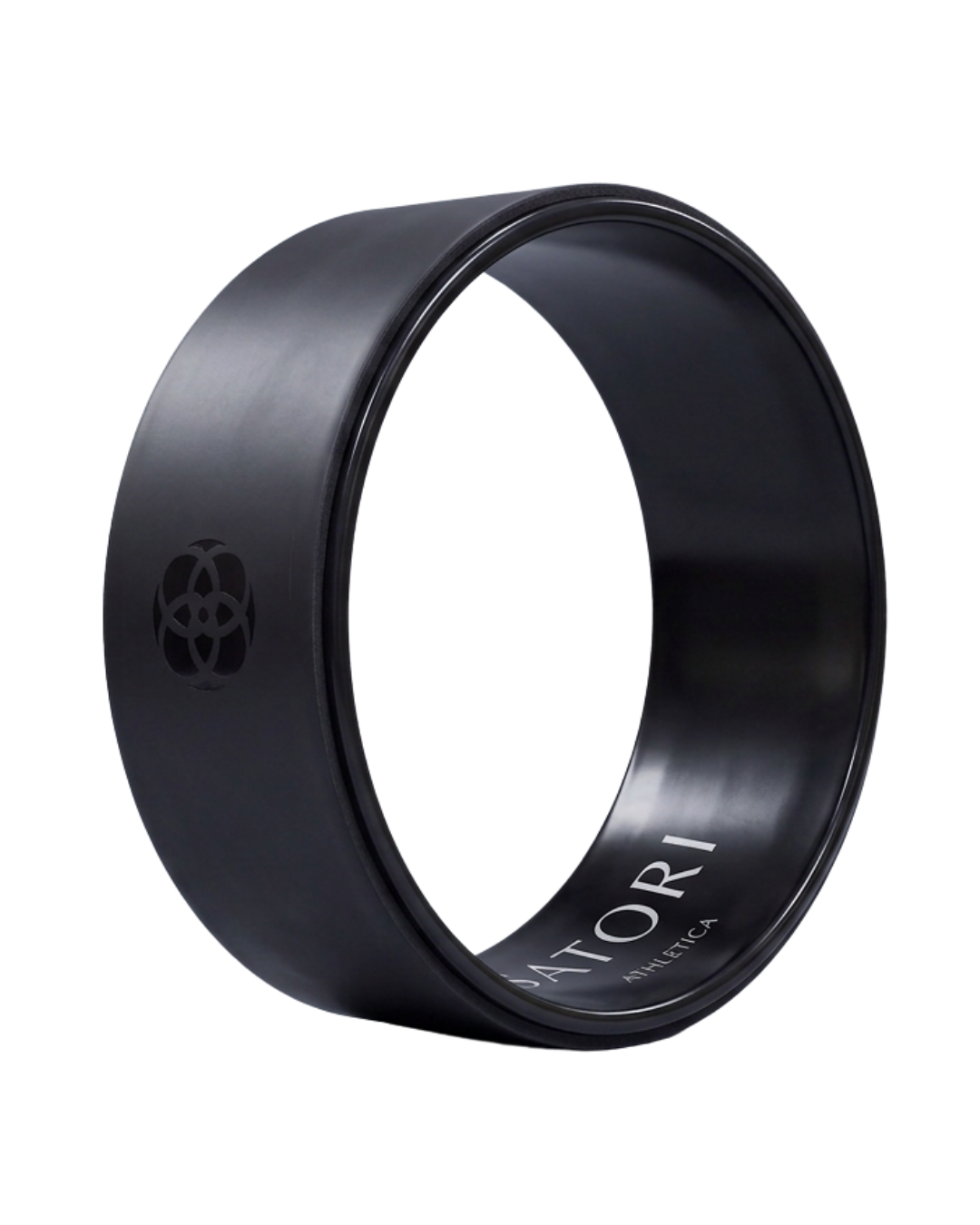 SATORI Yoga Wheelâ Black Standard | Premium ABS Core, Non Slip Surface, Deep Stretch & Backbend Support