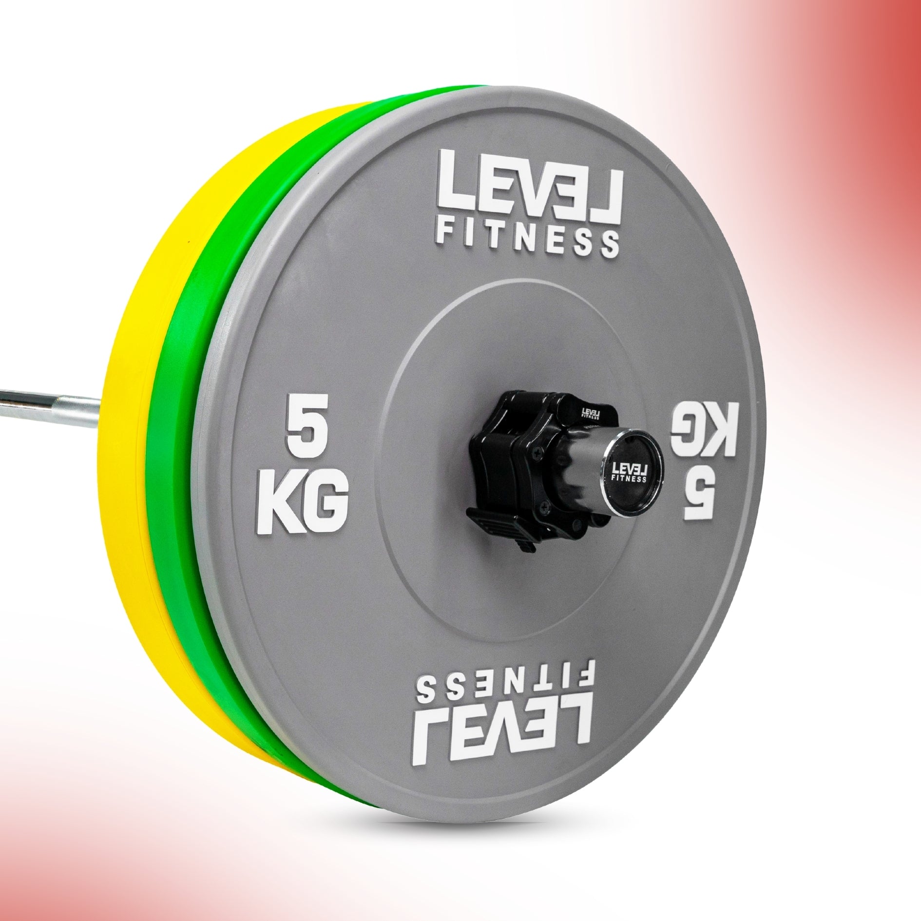 Combo 60Kg - 160Kg Sets | Level Fitness Color Olympic Plates with 7 ft Olympic Barbell