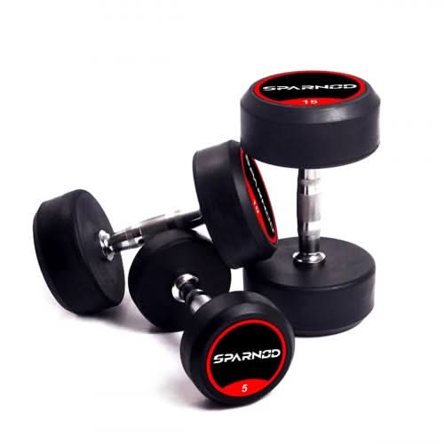 Sparnod Fitness Round Dumbbells - 2Kg To 50Kg, Sold as pairs