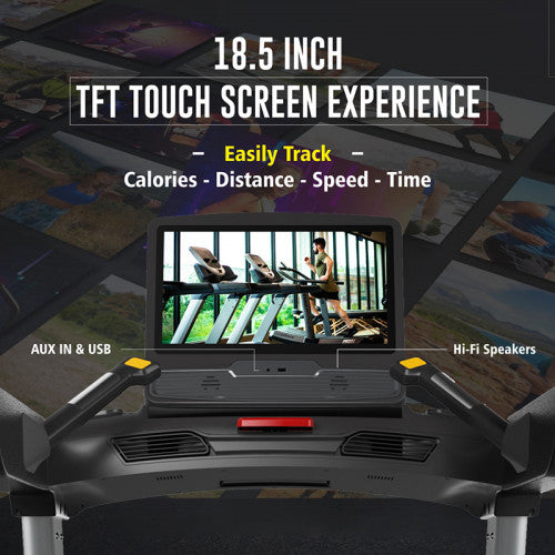 Sparnod Fitness, (6 HP AC Motor) 18.5 inch TFT Touch Screen Treadmill, STC-7000