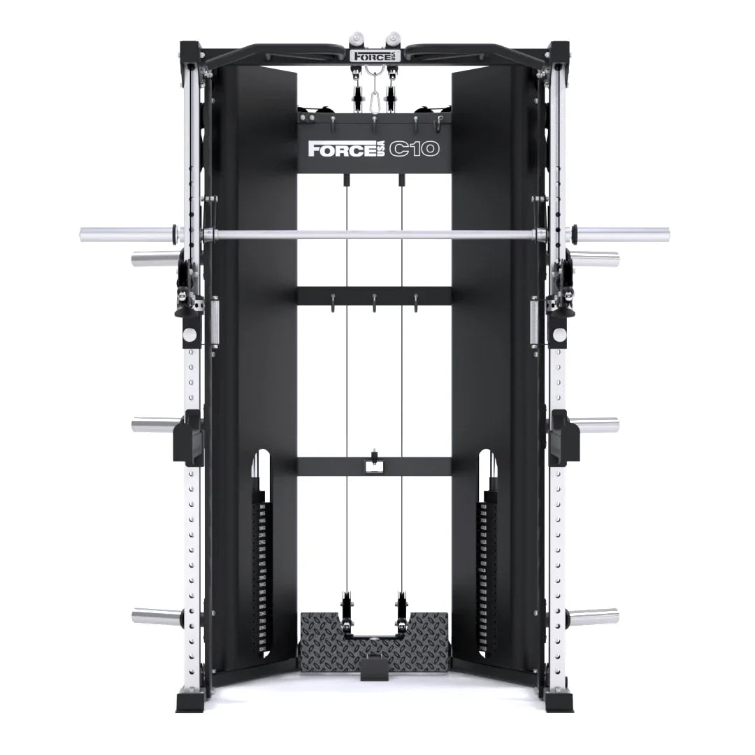 Force USA® C10 All-In-One Trainer - Multifunctional Smith Machine, Power Rack & Cable System for Strength Training, Full Body Workouts, and Commercial Use