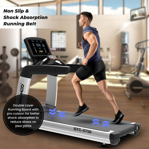 Sparnod Fitness, (7 HP AC Motor) Alphanumeric LED Display Treadmill, STC-5750