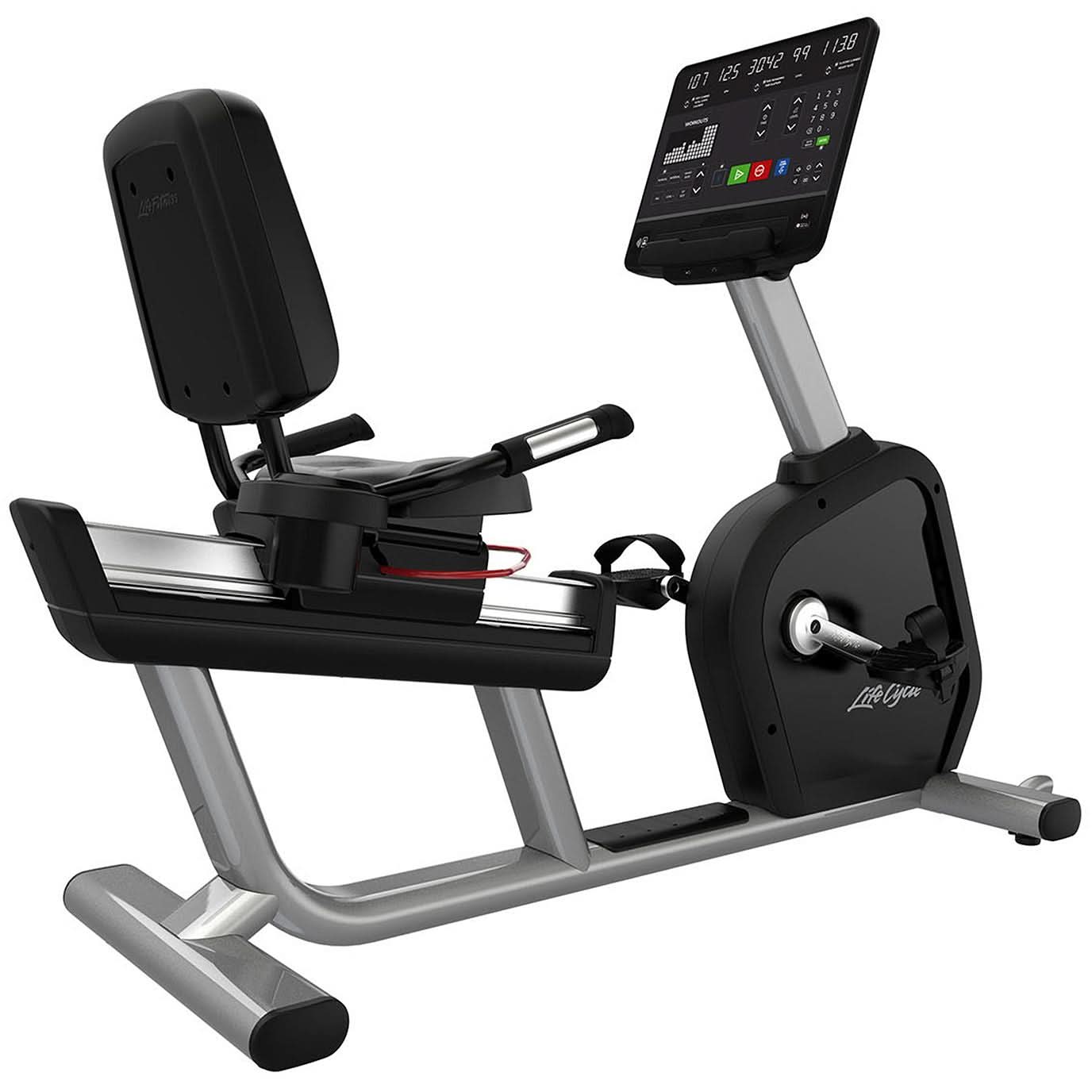 Life Fitness Aspire Recumbent Bike with SL Console | Arctic Silver Base
