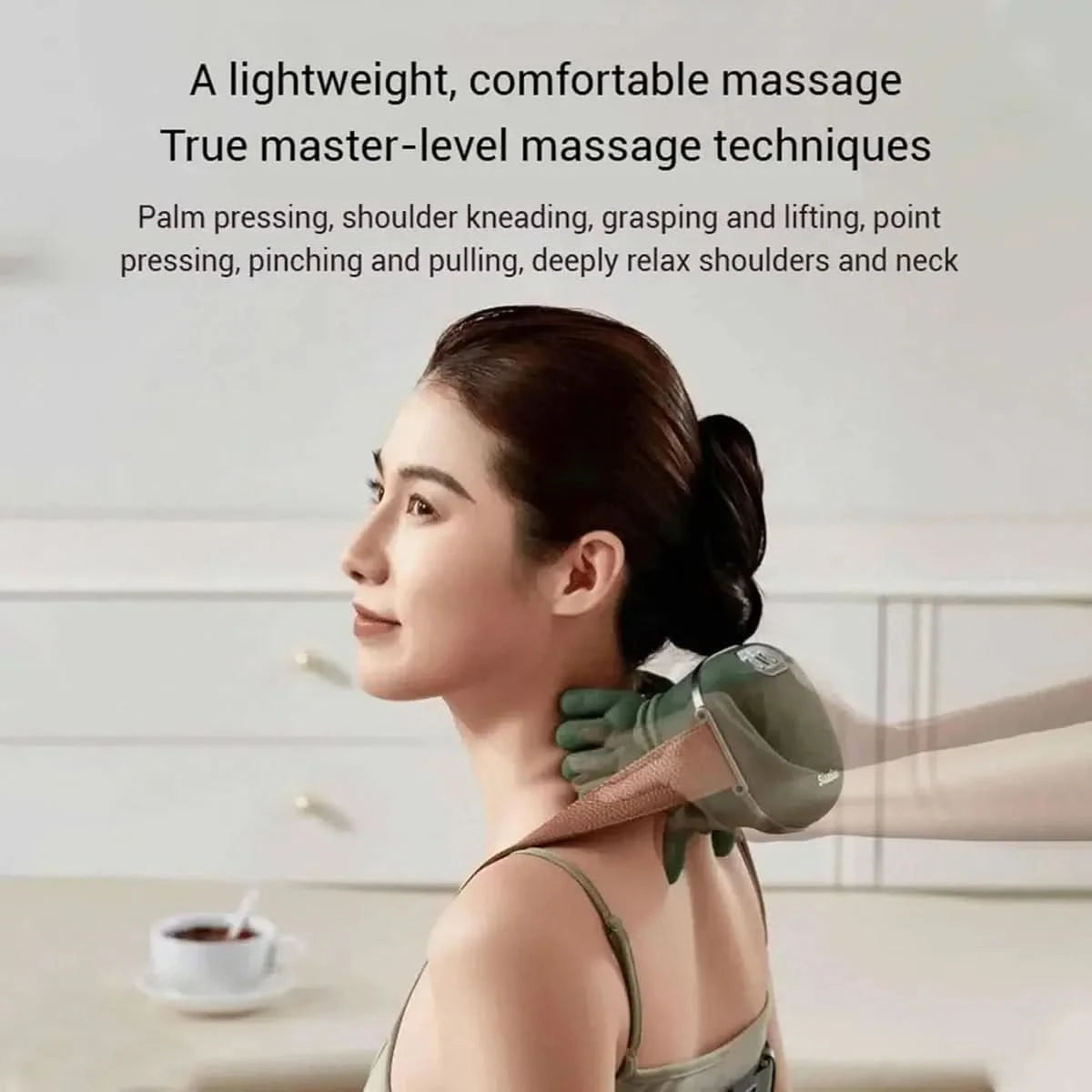 Nourest Neck Massager for Pain Relief Deep Tissue, Shiatsu Massage Pillow with Heat