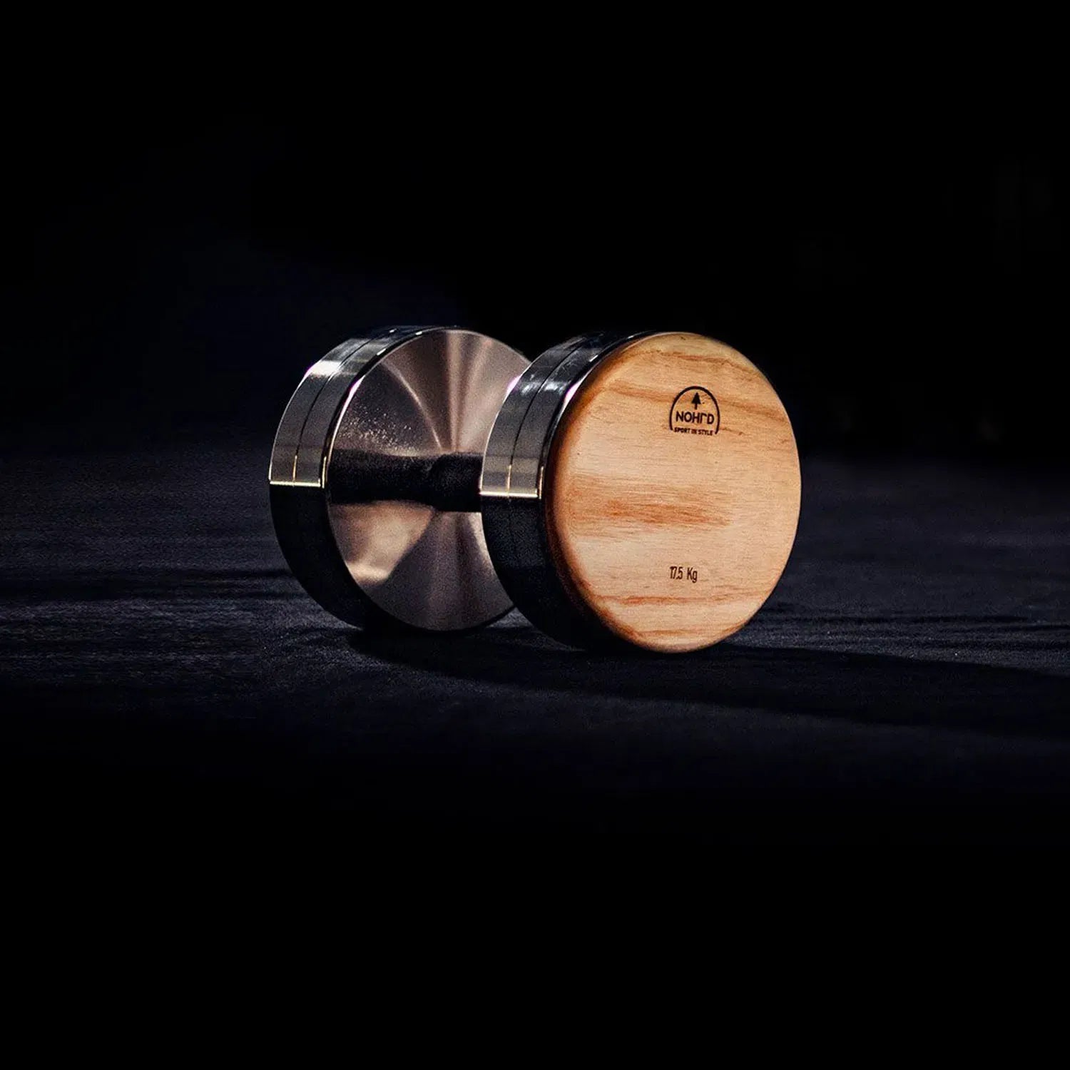 NOHRD Dumbbell Set (5-25 KG) with Rack - Oak