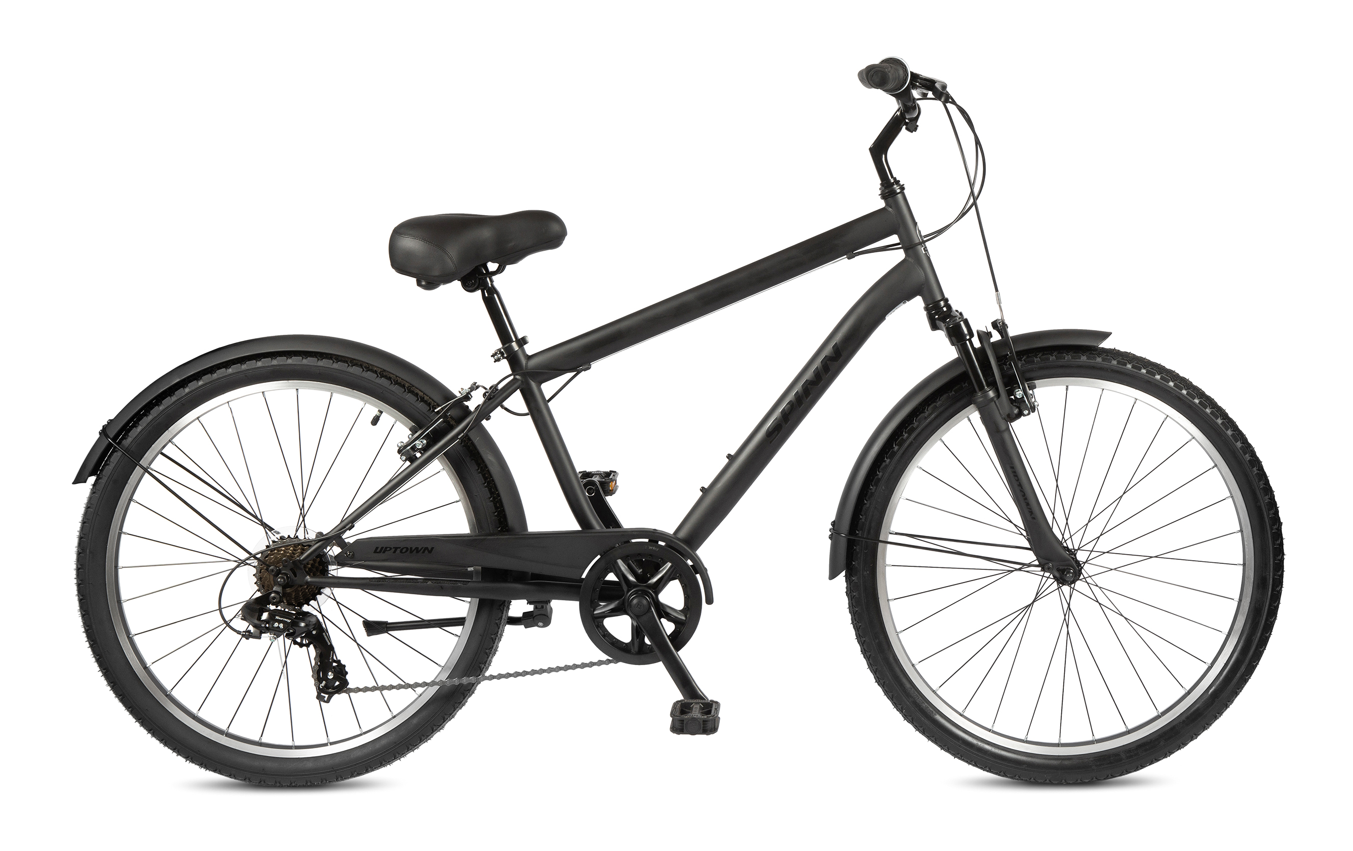 Spinn Uptown 7D Step Over Men's Outdoor Bike Matte Black