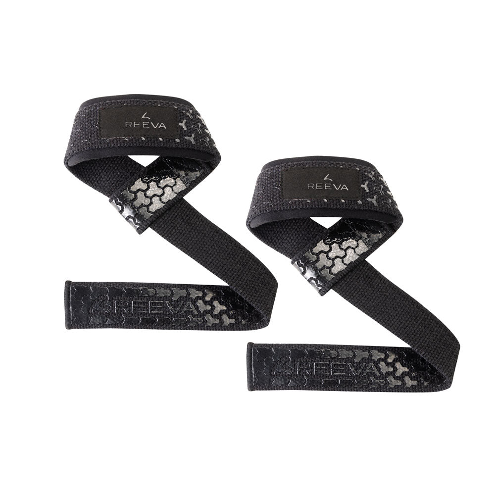 Reeva lifting straps ultra grip - lifting straps with padding Black