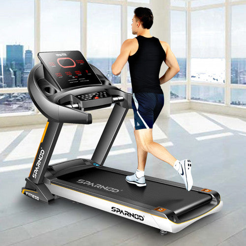 Sparnod Fitness, (3 HP DC Motor) Large LED Display with auto incline Treadmill, STH-5700