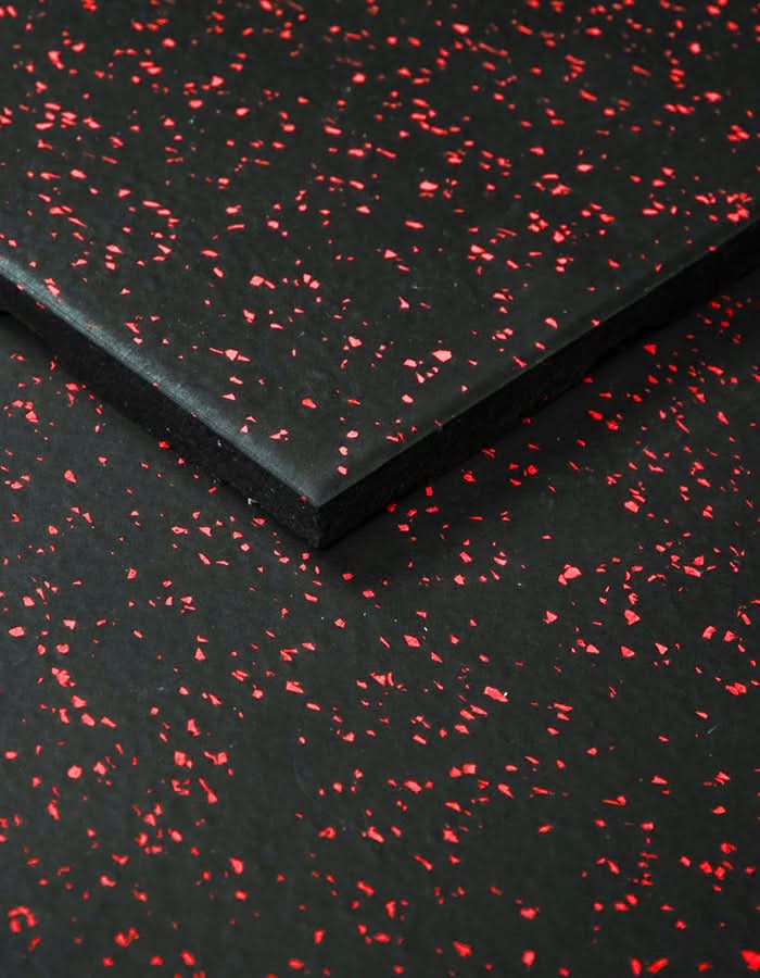 1441 Fitness Speckled Red Gym Flooring 100 x 100 (cm) - 20mm Thickness