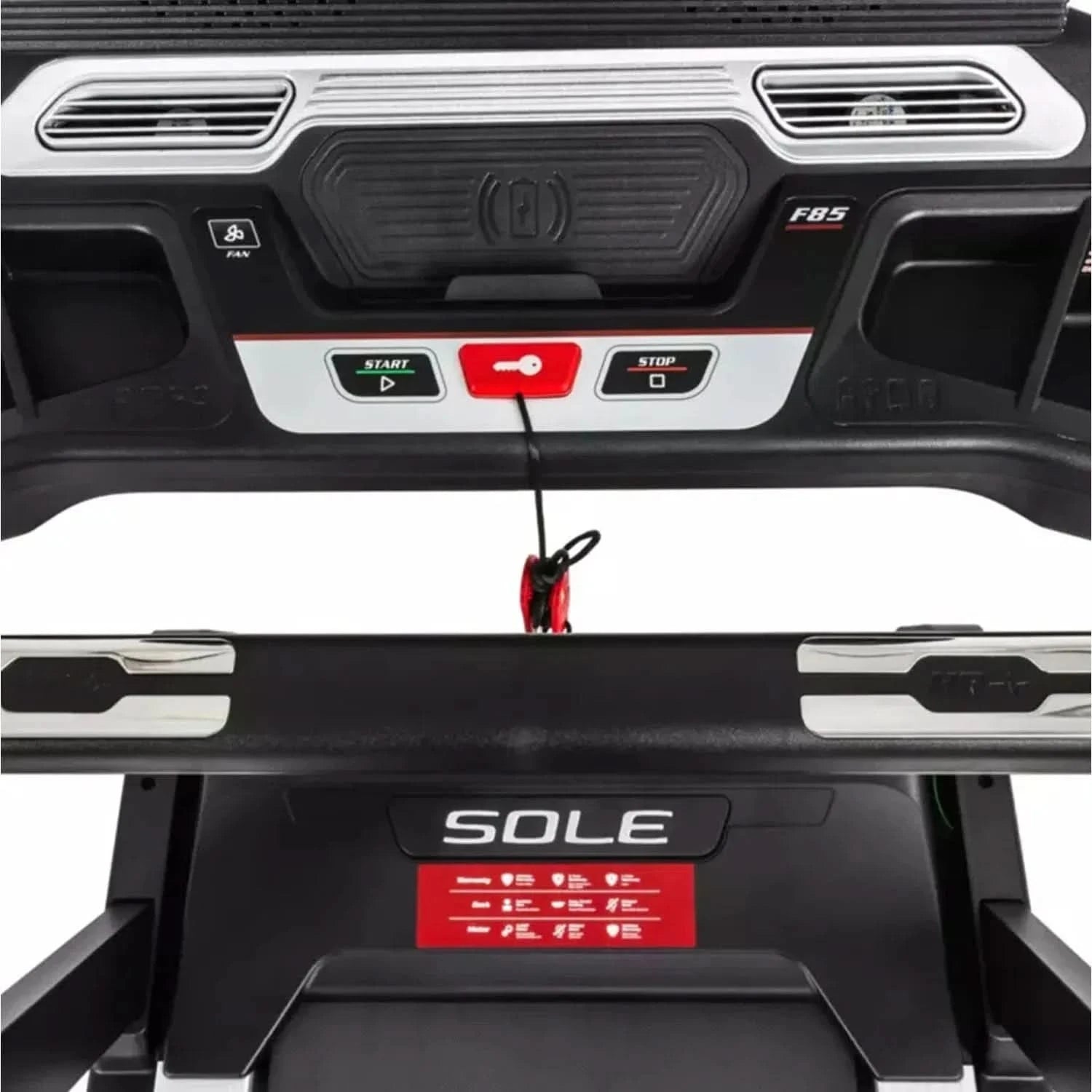SOLE Fitness F85-ENT Treadmill with 15.6" Touchscreen – 4 HP Motor & 15-Level Incline