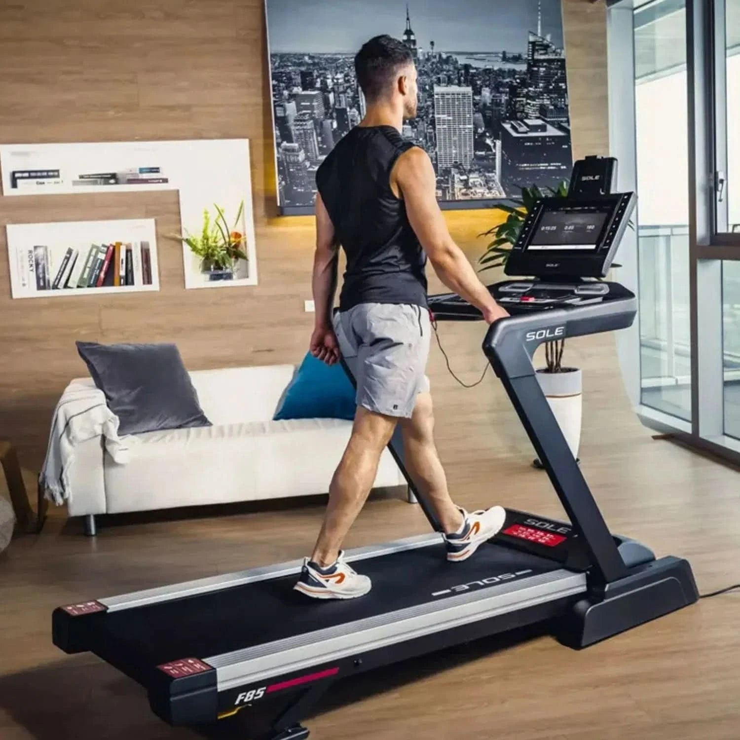 SOLE Fitness F85-ENT Treadmill with 15.6" Touchscreen – 4 HP Motor & 15-Level Incline