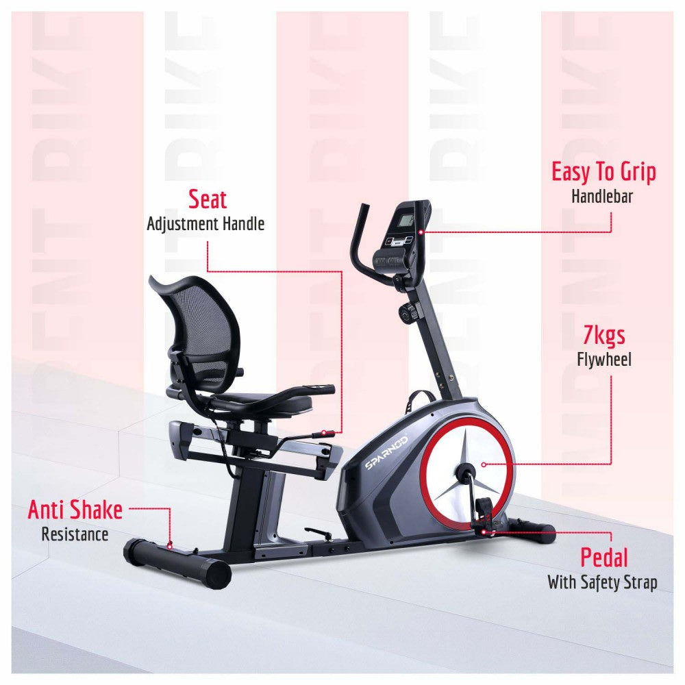 Sparnod Fitness Recumbent Bike, SRB-34