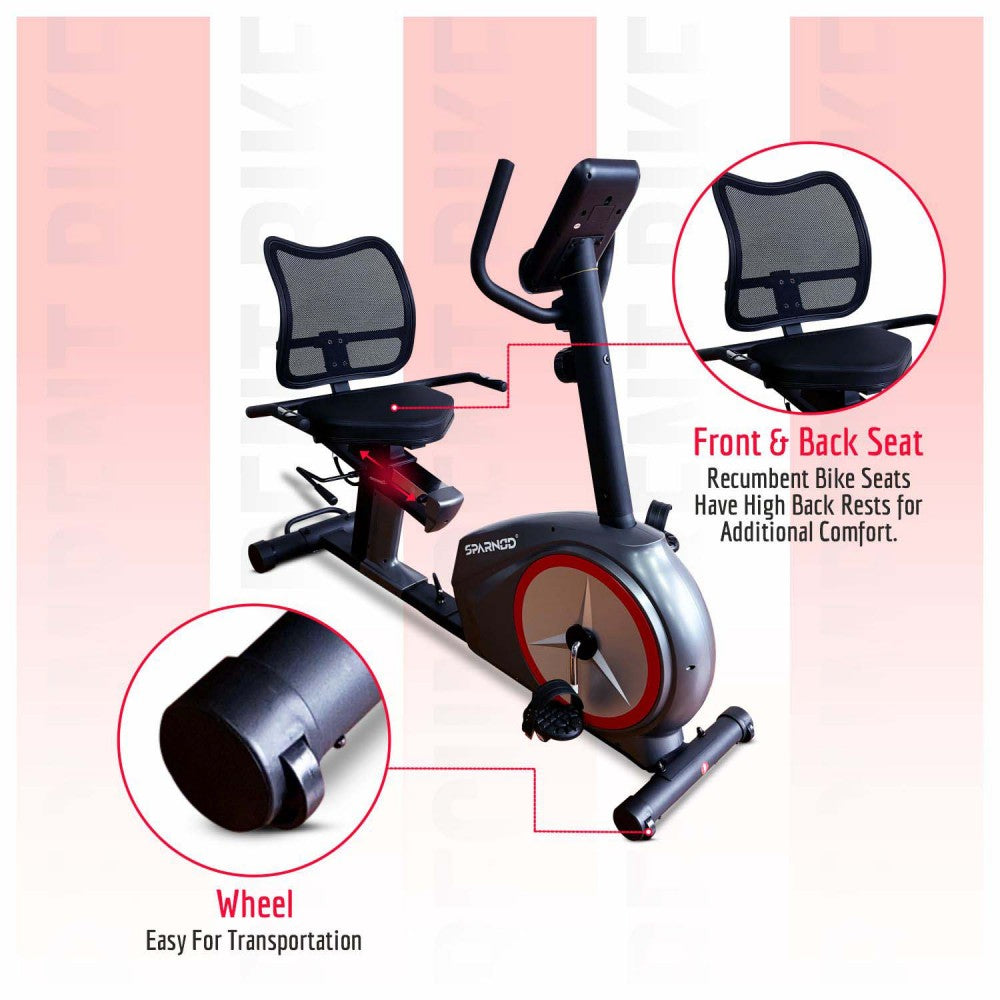 Sparnod Fitness Recumbent Bike, SRB-34