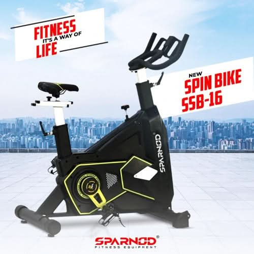 Sparnod Fitness Commercial Exercise Bike With 20Kg Spin Wheel, SSB-16