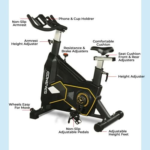 Sparnod Fitness Commercial Exercise Bike With 20Kg Spin Wheel, SSB-16