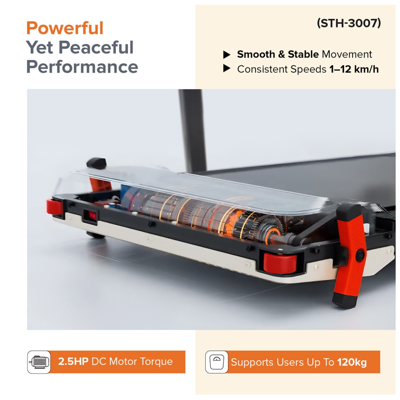 Sparnod Fitness Acupressure FlipPad Walkingpad Treadmill