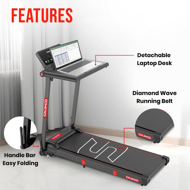 Sparnod Fitness Walkingpad Treadmill with Desk, STH-3085