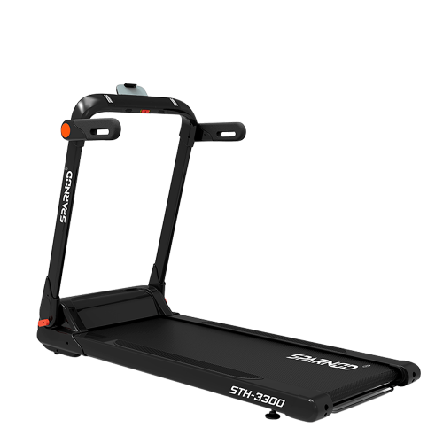 Sparnod Fitness, (2.75 HP DC Motor) LED display, 100% Pre Install, foldable treadmill, STH-3300