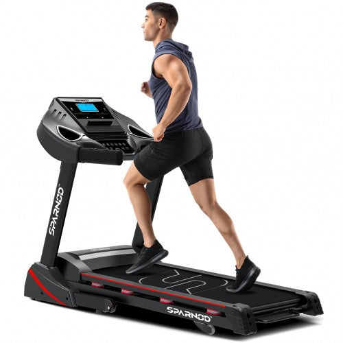 Sparnod Fitness, (2 HP DC Motor) foldable Sturdy treadmill with shock absorption, STH-3400