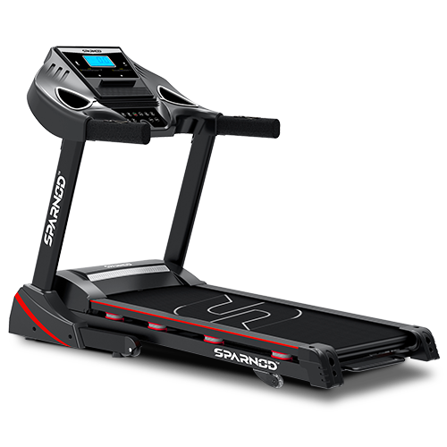 Sparnod Fitness, (2 HP DC Motor) foldable Sturdy treadmill with shock absorption, STH-3400