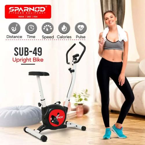 Sparnod Fitness Upright Stationery Exercise Bike Home Use, SUB-49