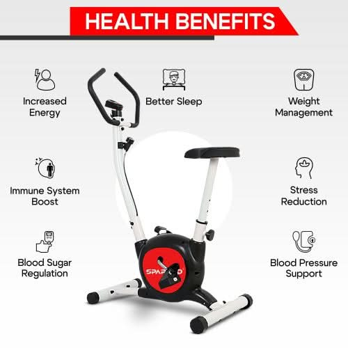 Sparnod Fitness Upright Stationery Exercise Bike Home Use, SUB-49